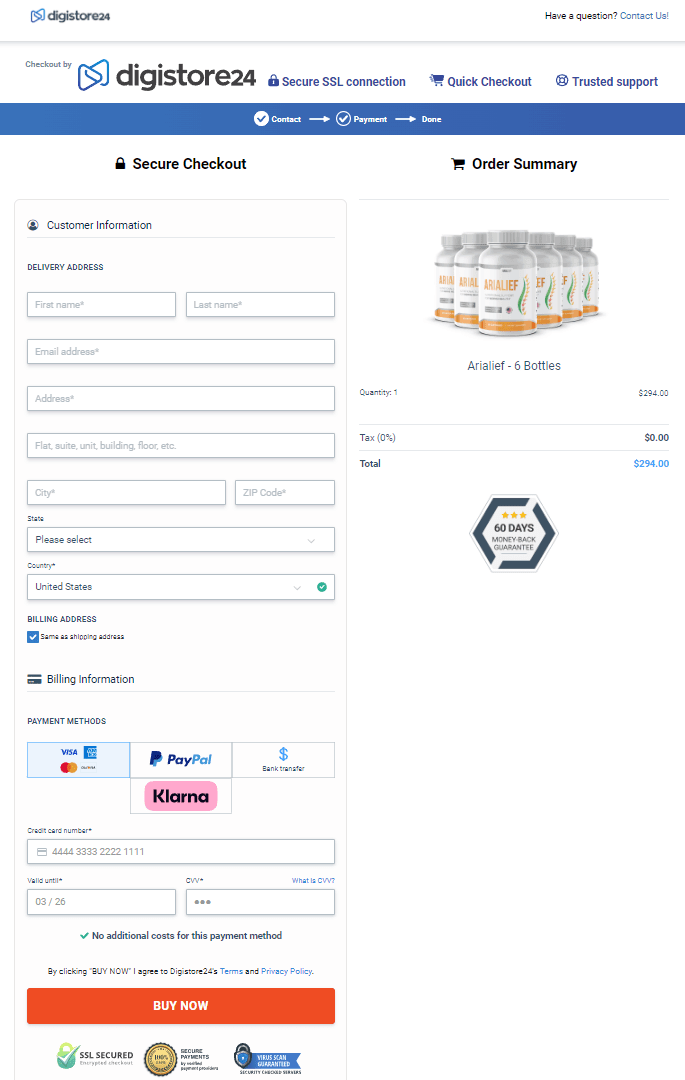 arialief-order-page
